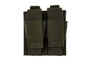 The Red Rock Outdoor Gear Double Pistol Magazine Pouch comes in Olive Drab Green